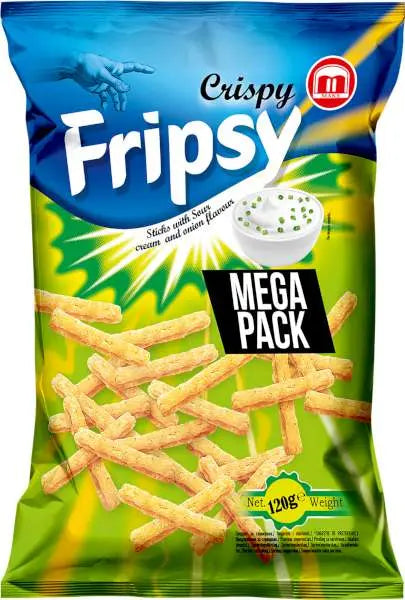 Fripsy Flips Sour Cream & Onion Mega Pack (12x120g)