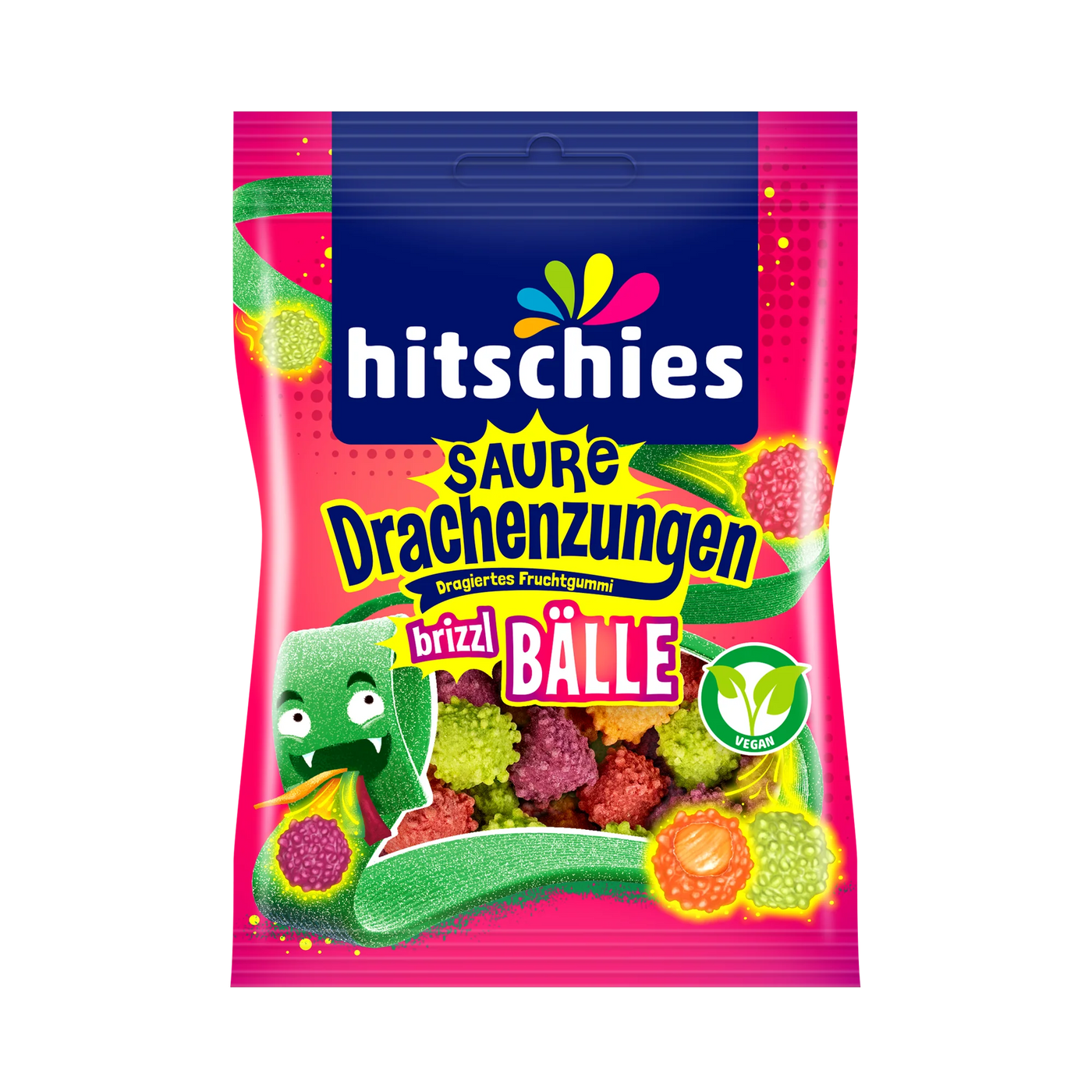 Hitschies Sour Dragon Tongues Brizzl Balls (12x100g)