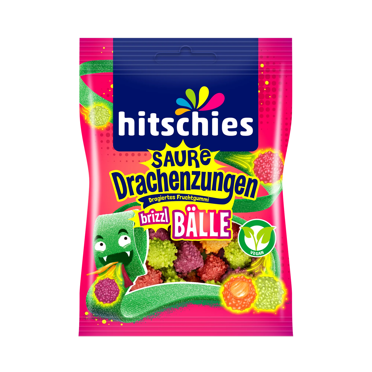 Hitschies Saure Drachenzungen brizzl Bälle (12x100g)
