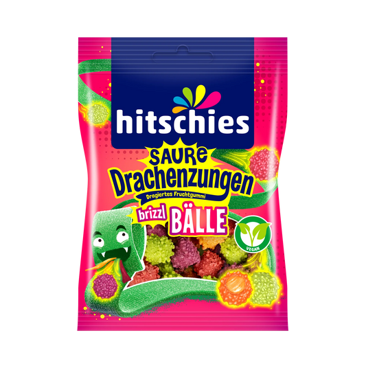 Hitschies Saure Drachenzungen brizzl Bälle (12x100g)