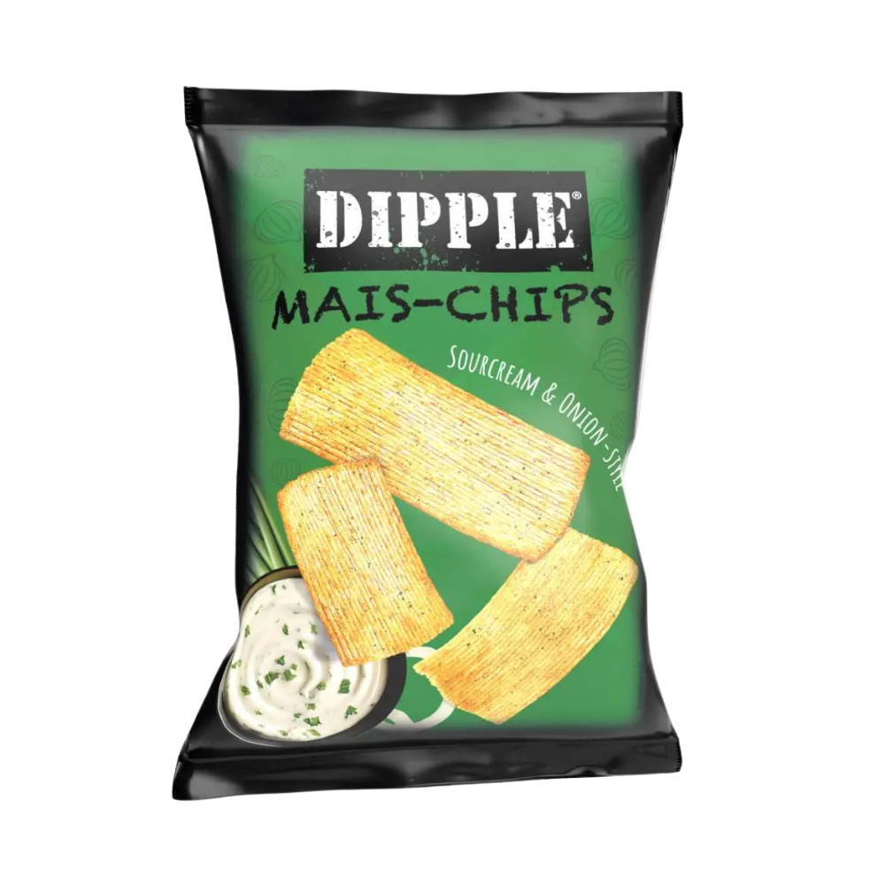Dipple Corn Chips Sour Cream Onion (25x90g)
