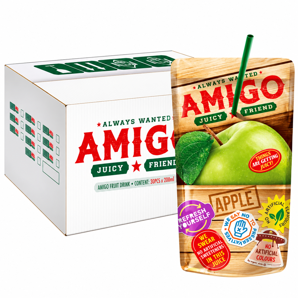 Amigo Apple Fruit Drink (30x200ml)