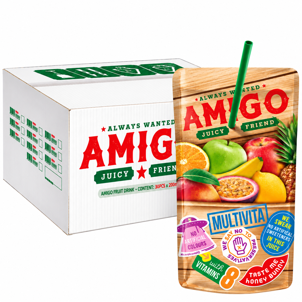 Amigo Multivita Cocktail Fruit Drink (30x200ml)