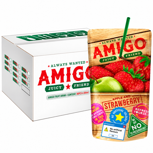 Amigo Strawberry Fruit Drink (30x200ml)