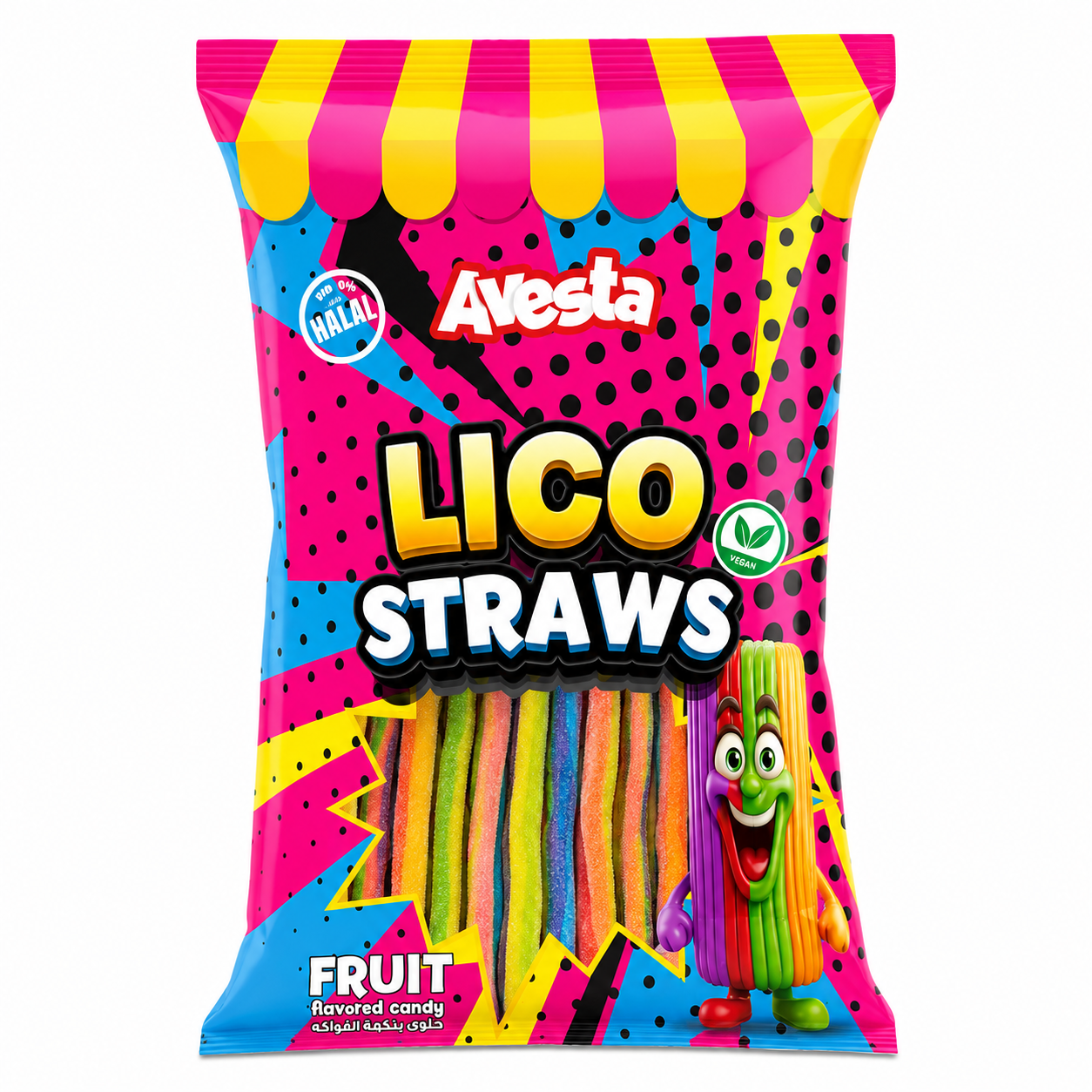 Avesta Lico Straws Fruits Display (12x70g)
