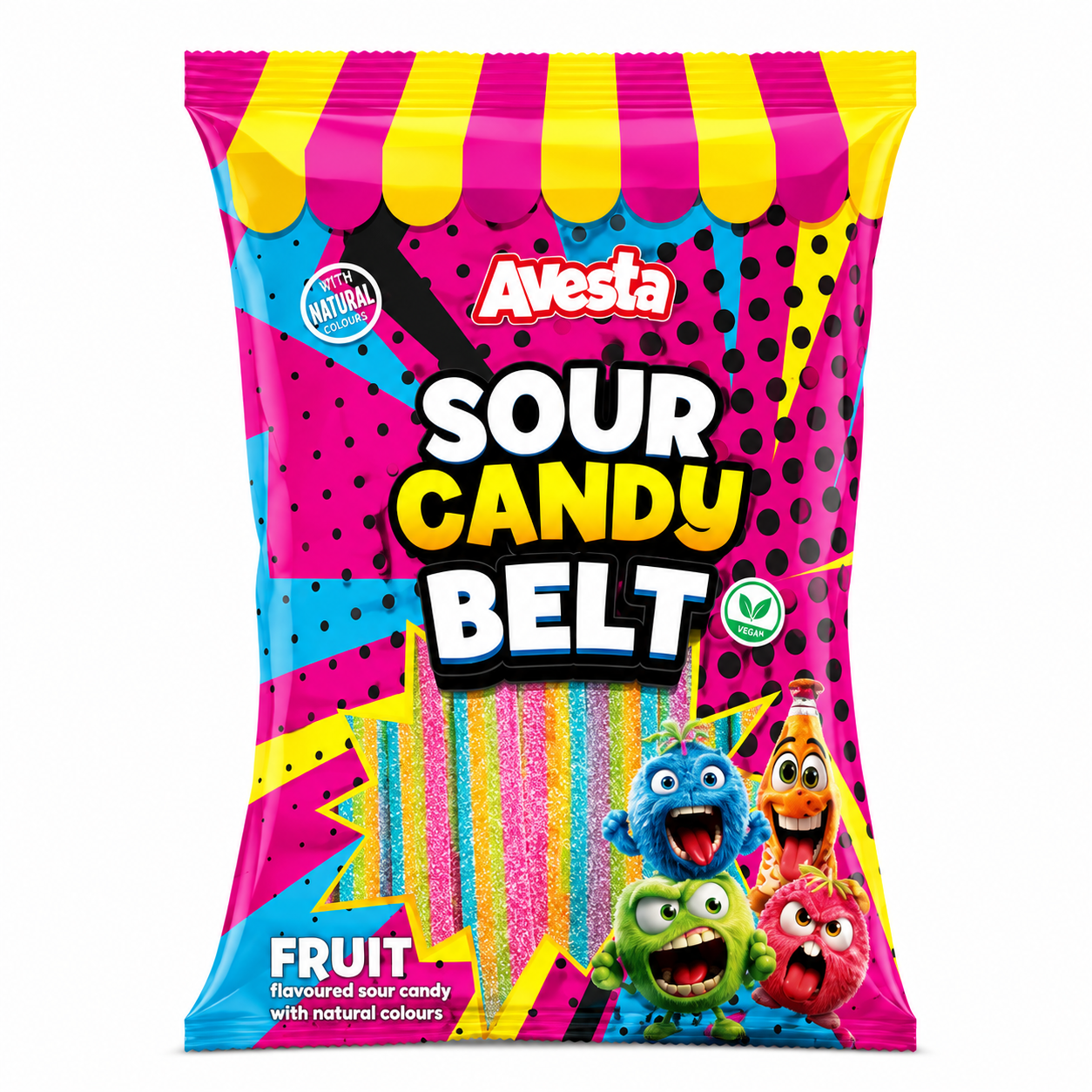 Avesta Sour Belt Fruit Display (12x70g)