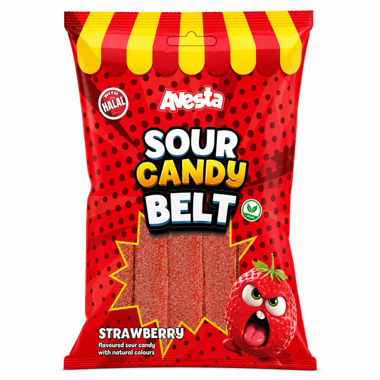 Avesta Sour Belt Strawberry Display (12x70g)