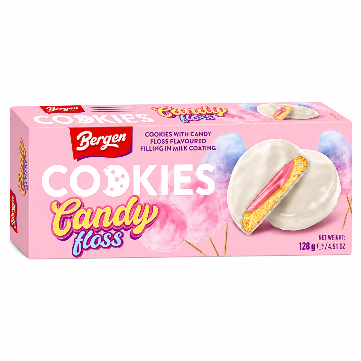 Bergen Candy Floss Cookies (18x128g)
