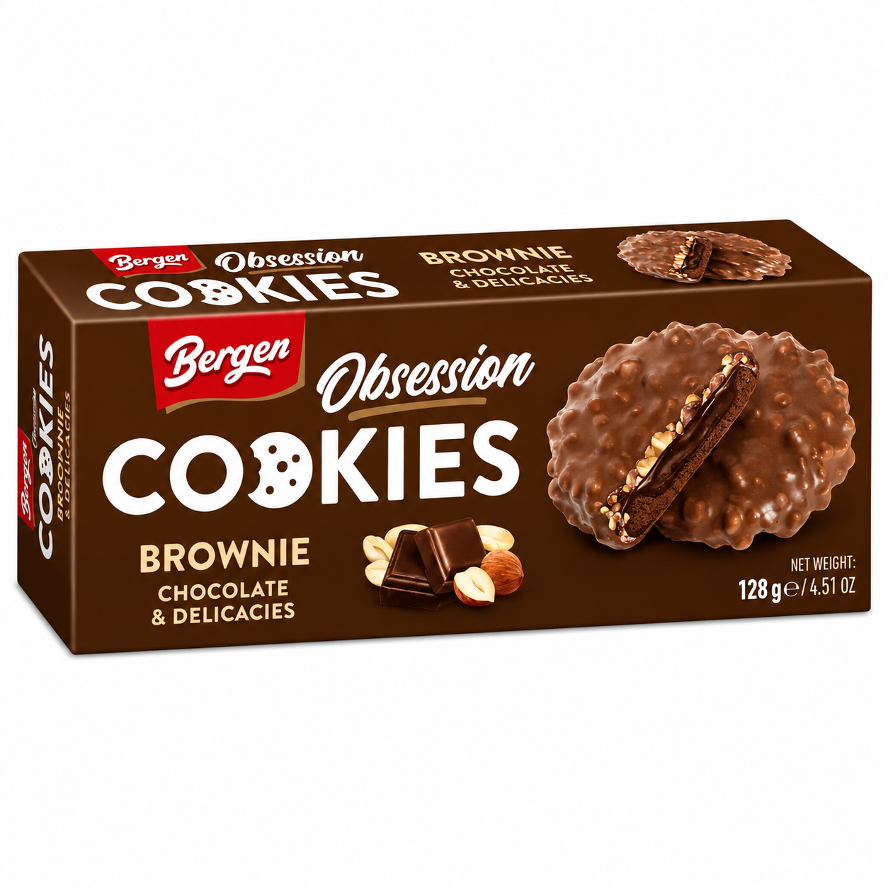 Bergen Obsession Brownie Cookies (18x128g)