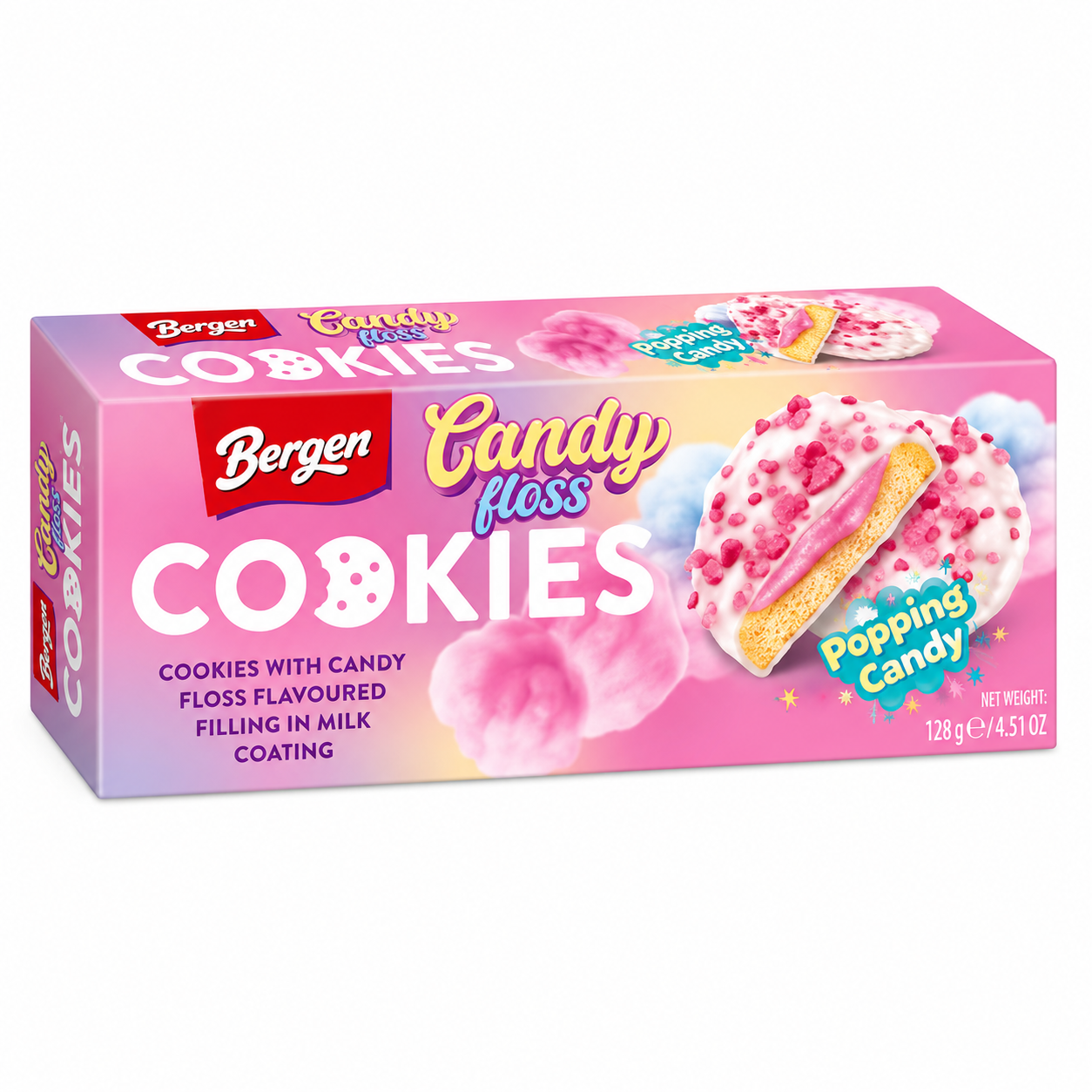 Bergen Obsession Candy Floss Popping Candy Cookies (18x128g)