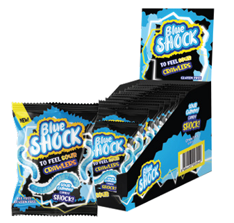 Halal Blue Shock Sour Worms (4x12x80g)