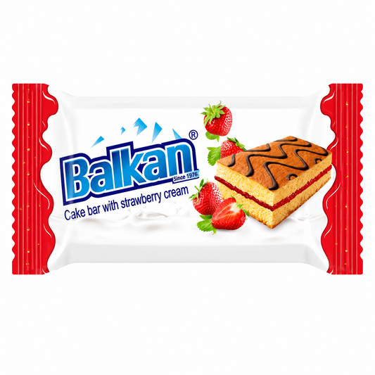 Cake Bar BALKAN Strawberry Cream (27x30g)