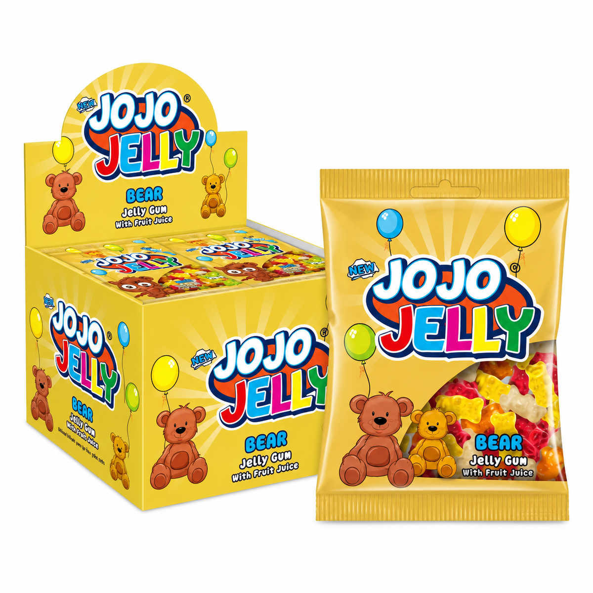 Jojo Jelly Soft Candy Bear (8x24x40g)