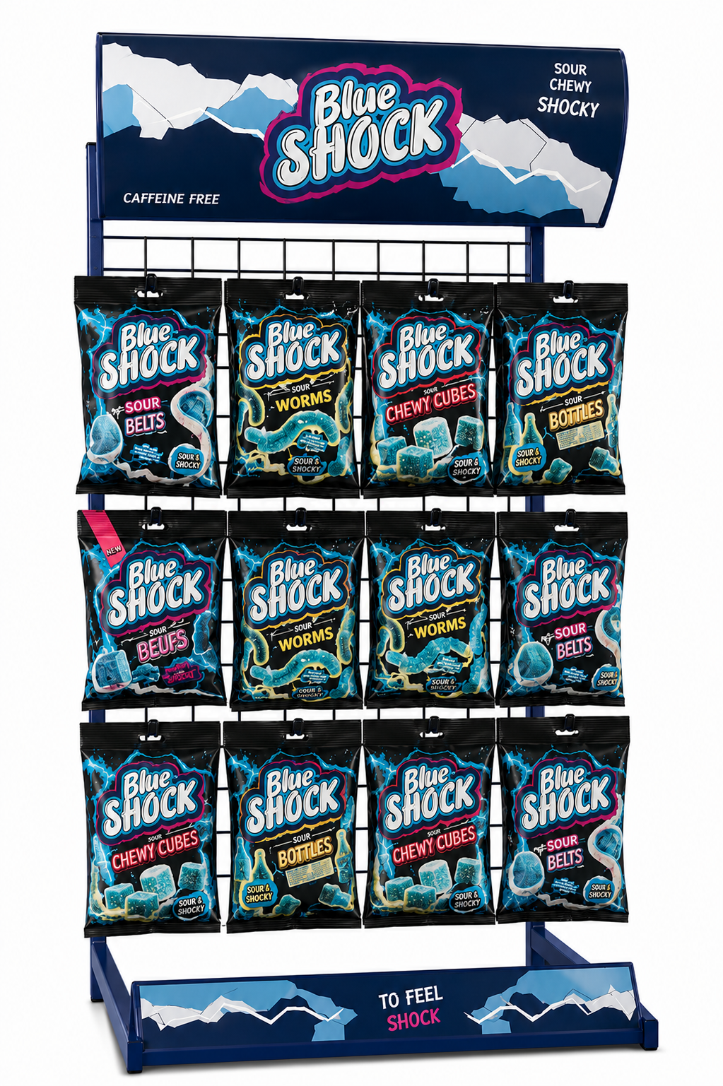 Blueshock Metalstand Cashier-Display