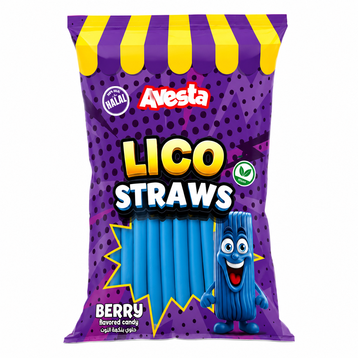 Avesta Lico Straws Berry Display (12x70g)