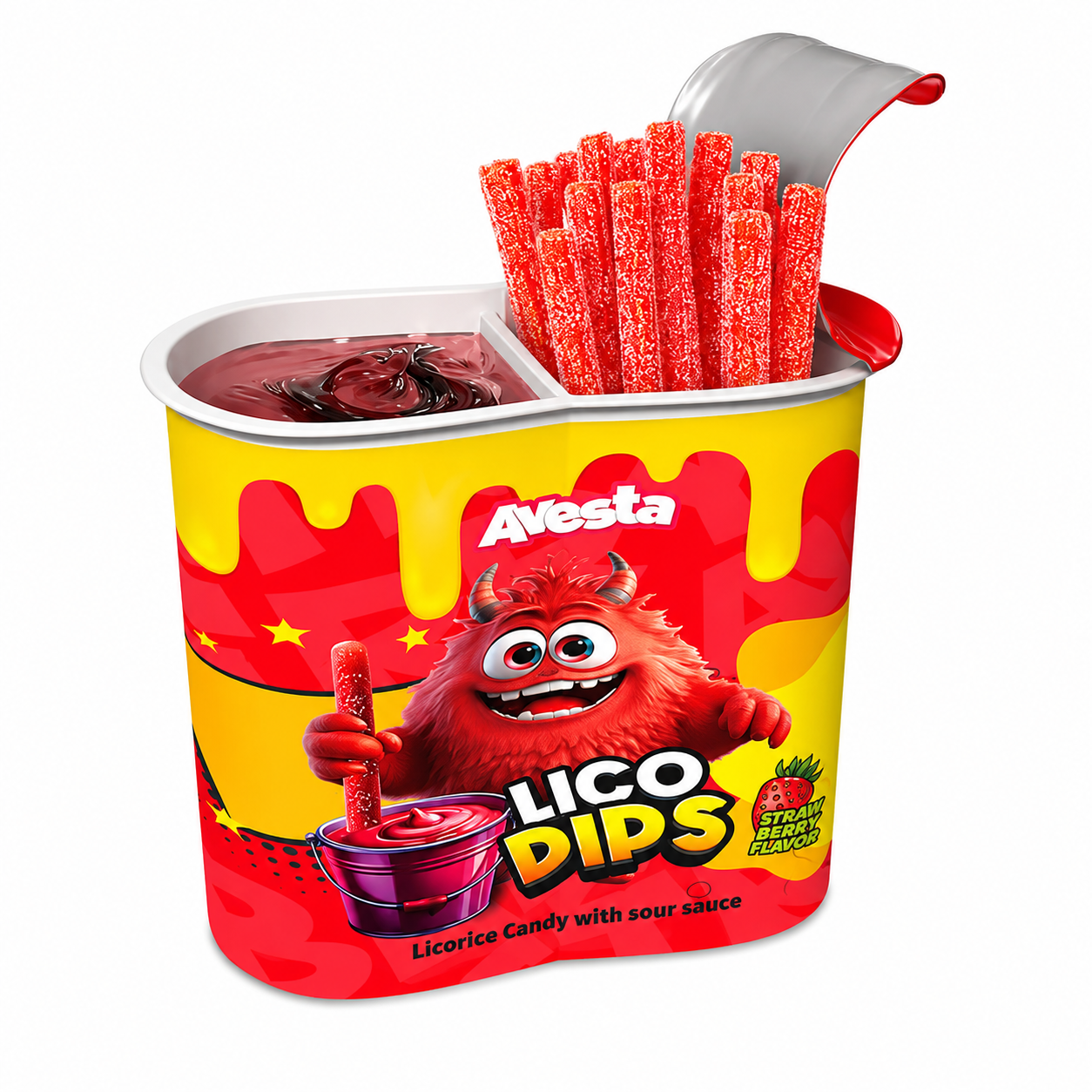 Avesta Lico Dips Strawberry Display (12x40g)