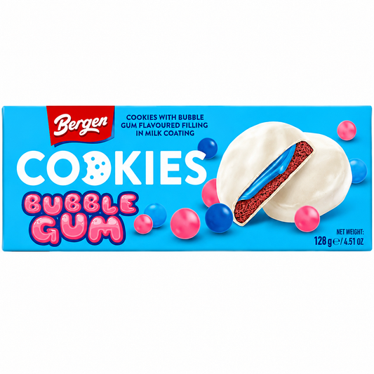 Bergen Bubble Gum Cookies (18x128g)