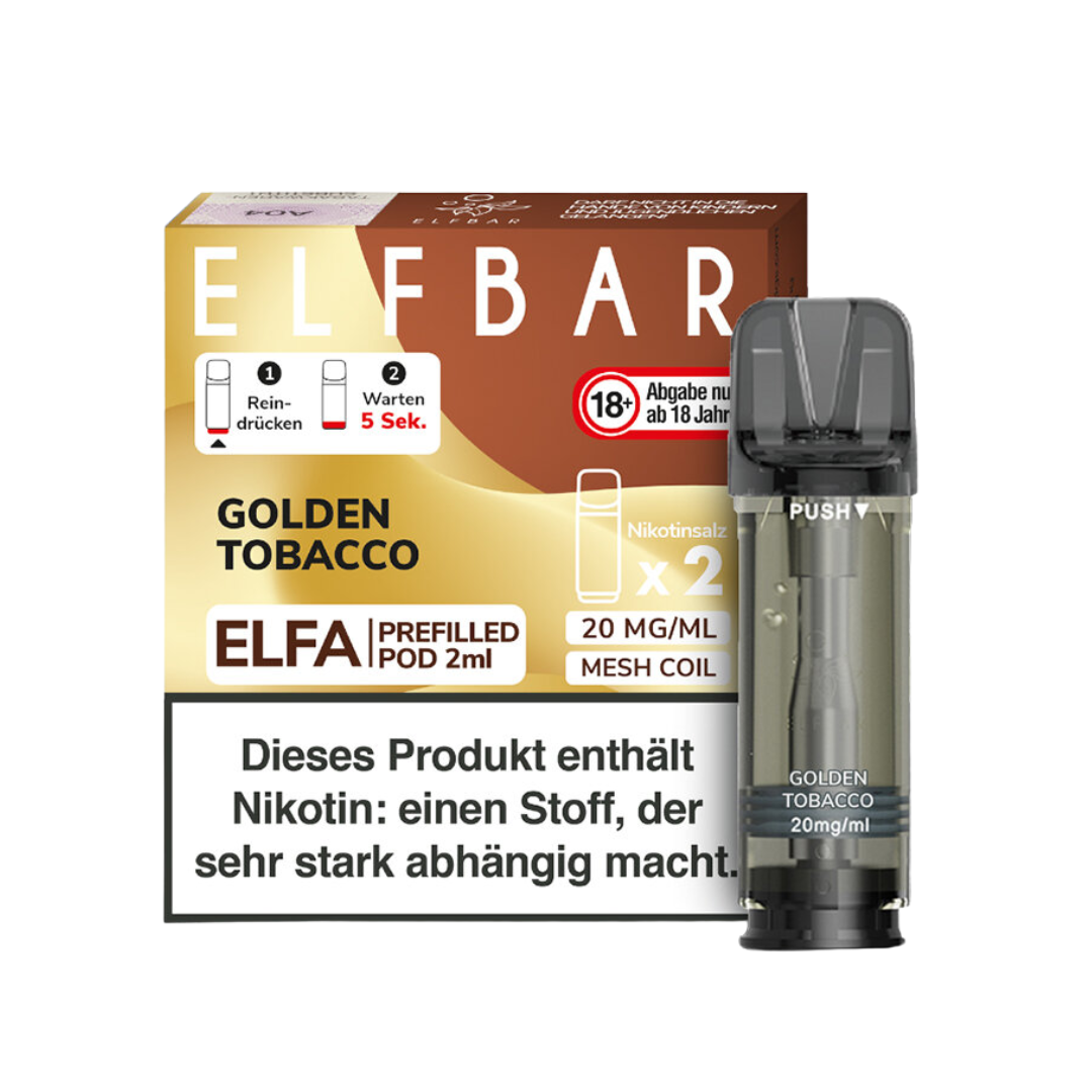 Elfbar Pods Golden Tobacco 2er Pack (10x4ml)