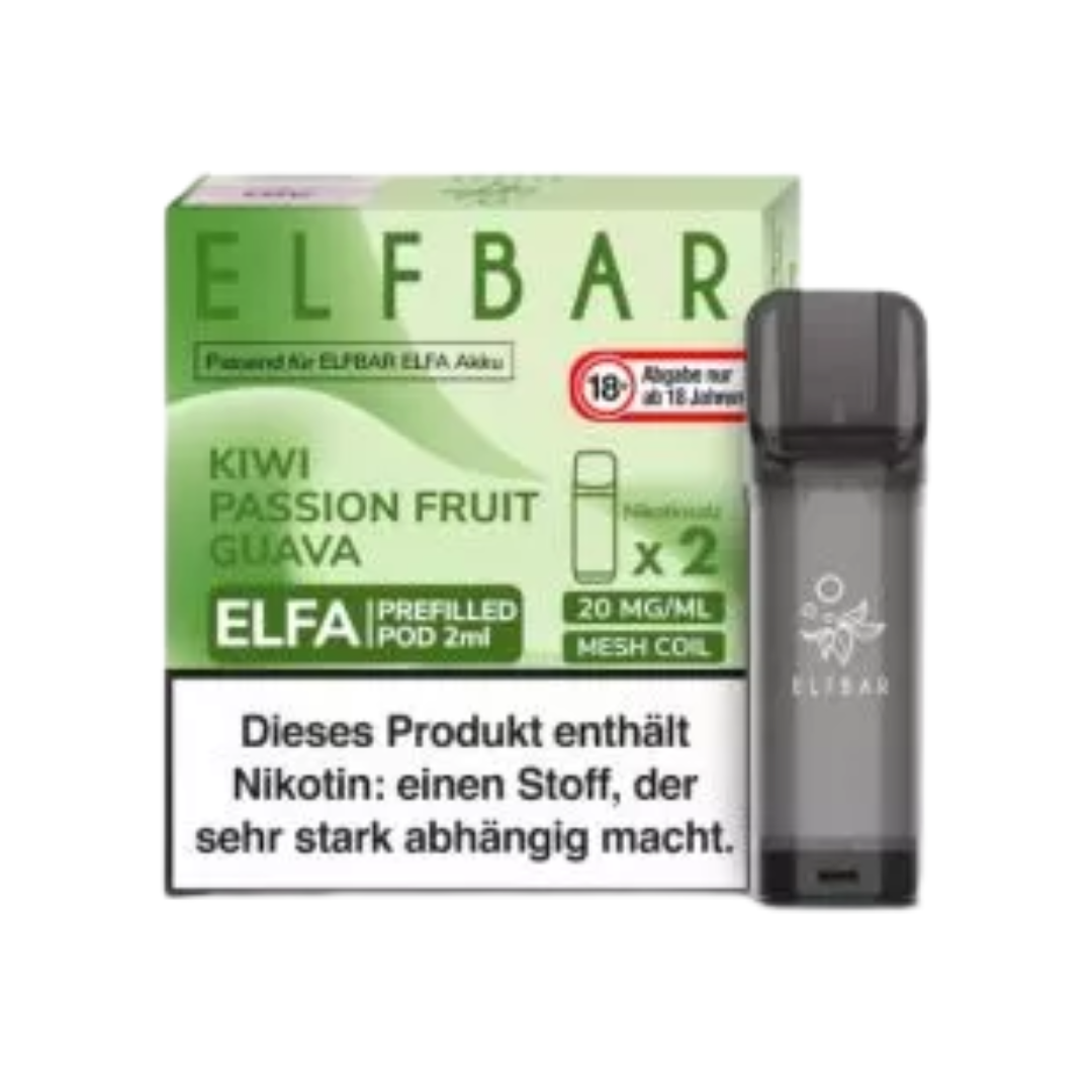 Elfbar Pods Kiwi Passion Fruit Guava 2er Pack (10x4ml)