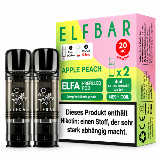 Elfbar ELFA Pods Apple Peach 20mg/ml 2ml (10x2er Pack)