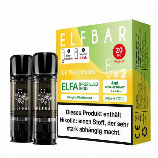 Elfbar ELFA Pods Ice Tea Lemon 20mg/ml 2ml (10x2er Pack)