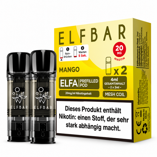 Elfbar ELFA Pods Mango 20mg/ml 2ml (10x2er Pack)