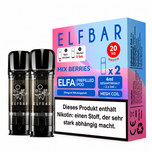 Elfbar ELFA Pods Mix Berries 20mg/ml 2ml (10x2er Pack)