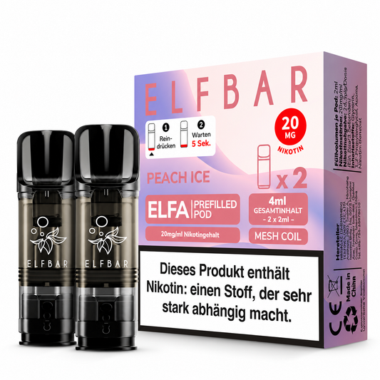 Elfbar ELFA Pods Peach Ice 20mg/ml 2ml (10x2er Pack)
