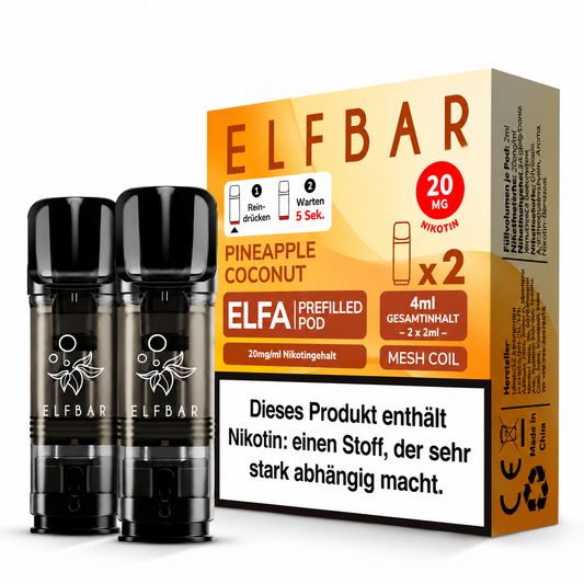 Elfbar ELFA Pods Pineapple Coconut 20mg/ml 2ml (10x2er Pack)