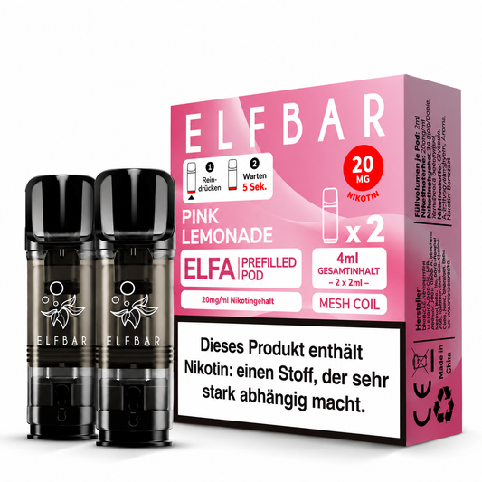Elfbar ELFA Pods Pink Lemonade 20mg/ml 2ml (10x2er Pack)