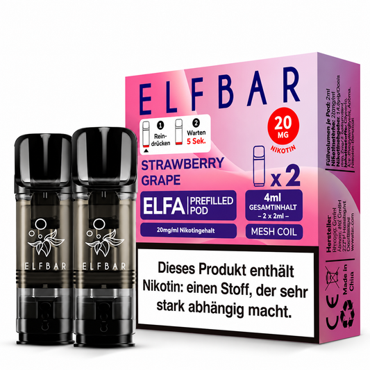 Elfbar ELFA Pods Strawberry Grape 20mg/ml 2ml (10x2er Pack)