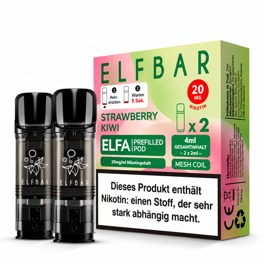 Elfbar ELFA Pods Strawberry Kiwi 20mg/ml 2ml (10x2er Pack)