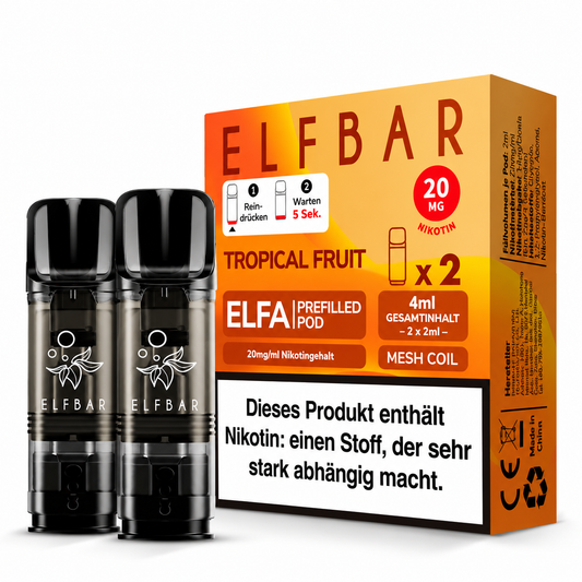 Elfbar ELFA Pods Tropical Fruit 20mg/ml 2ml (10x2er Pack)