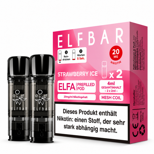 Elfbar Pods Strawberry Ice 2ml (10x2er Pack)