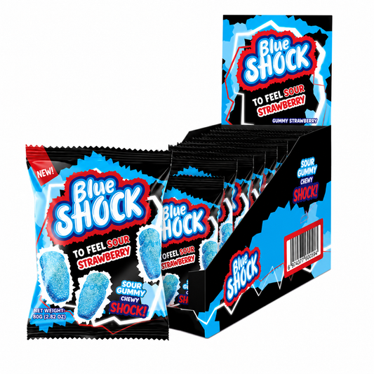Halal Blue Shock Sour Strawberry (4x12x80g)