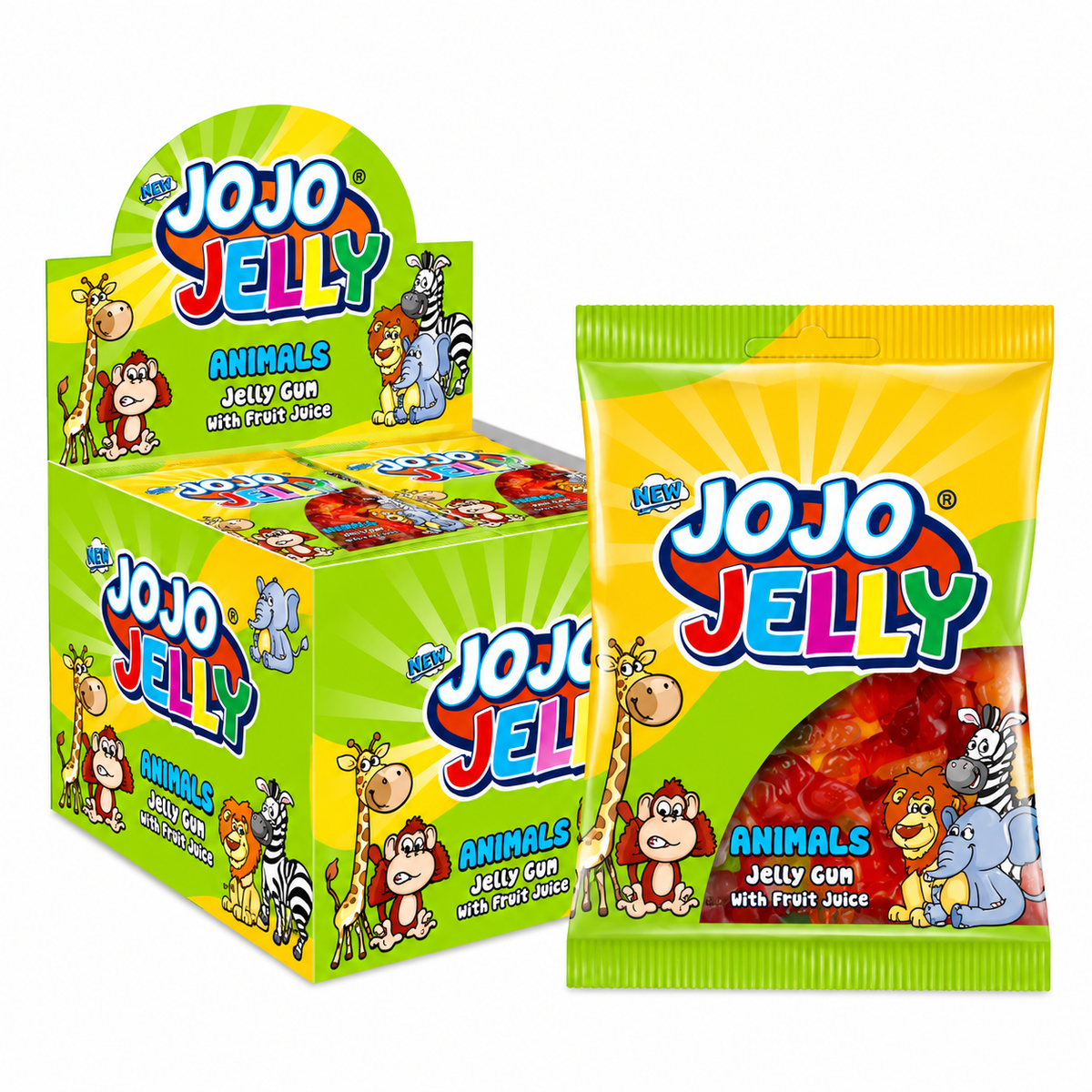 Halal Jojo Jelly Soft Candy Animals (8x24x40g)