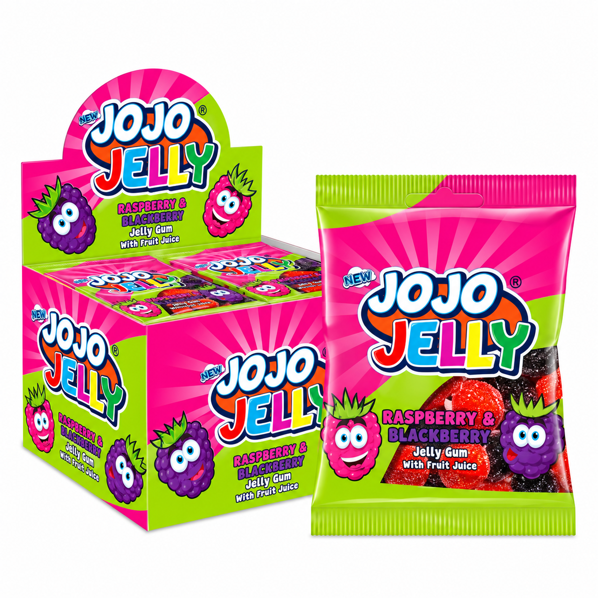 Halal Jojo Jelly Soft Candy Berries (8x24x40g)