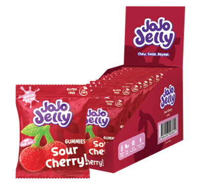 Jojo Jelly Sour Cherry (4x12x80g)