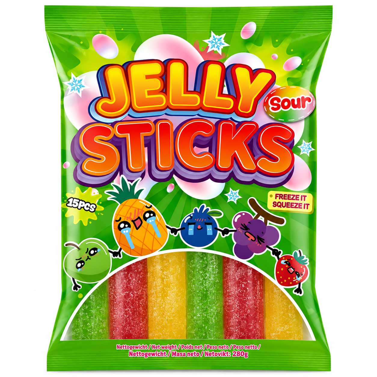 Jelly Sticks Sour (24x300g)