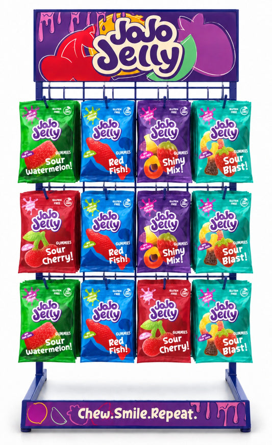 JoJo Jelly Metalaufsteller für die Kasse