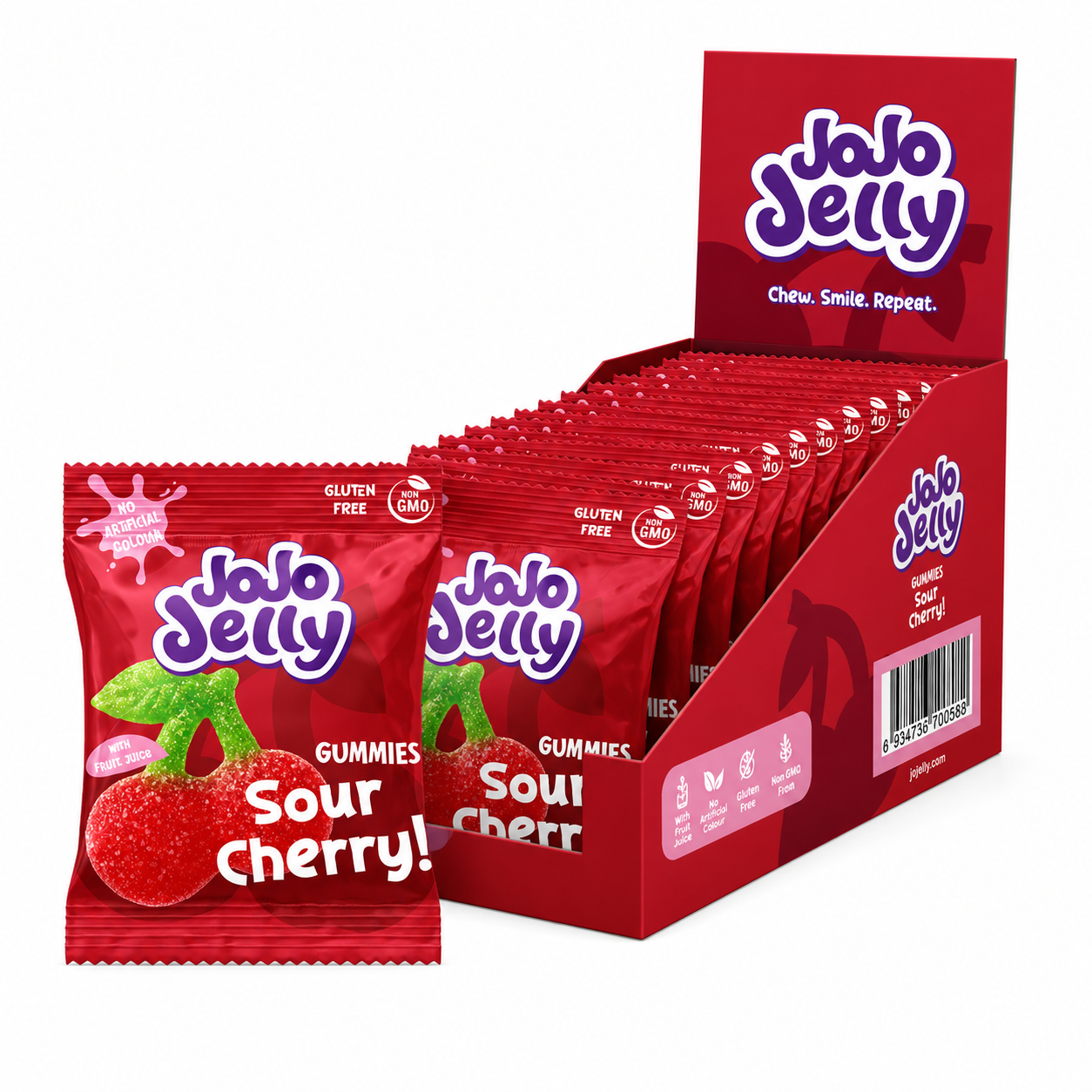 Jojo Jellly Sour Cherry (4x12x80g)
