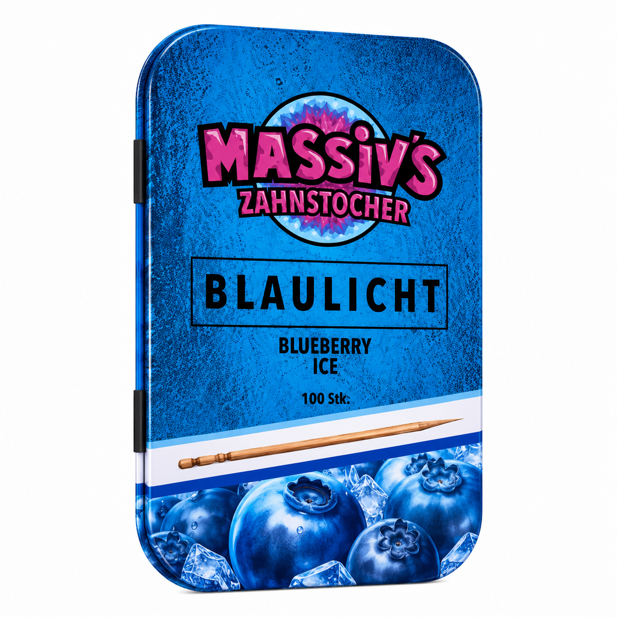 Massiv's Zahnstocher Blueberry Ice - Blaulicht (480x100stck.)