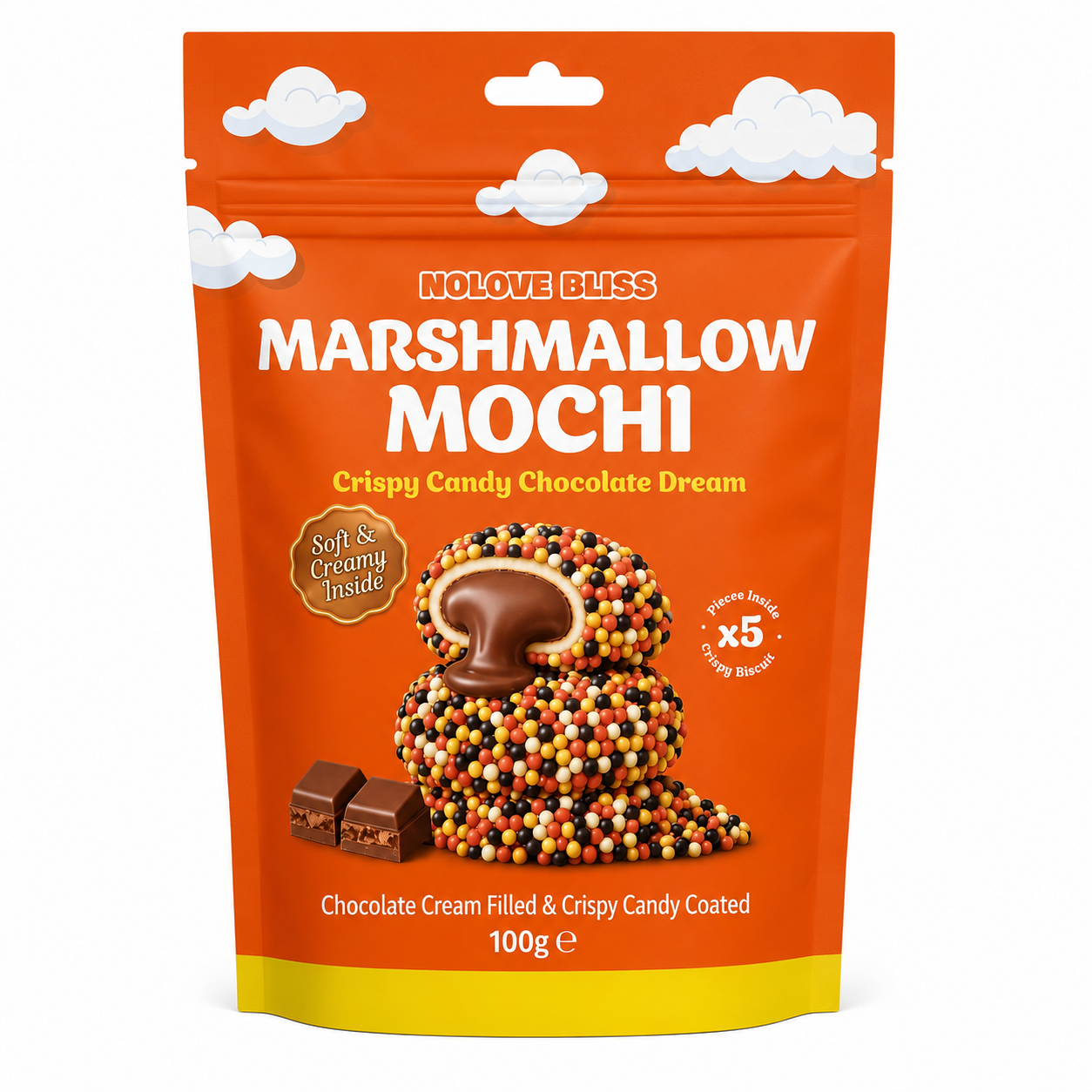 NOLOVE Bliss Marshmallow Mochi Crispy Candy Chocolate Dream (24x100g)
