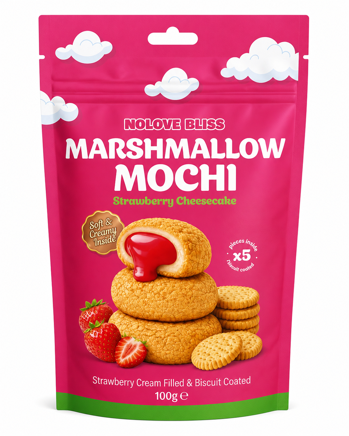 NOLOVE Bliss Mallow Bomb Strawberry Cheesecake (24x100g)