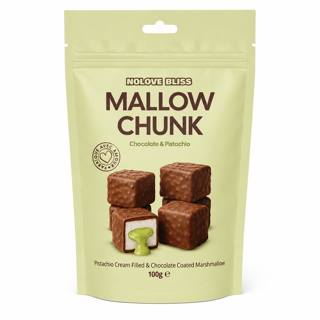 NOLOVE Bliss Mallow Chunk Chocolate & Pistachio (24x100g)