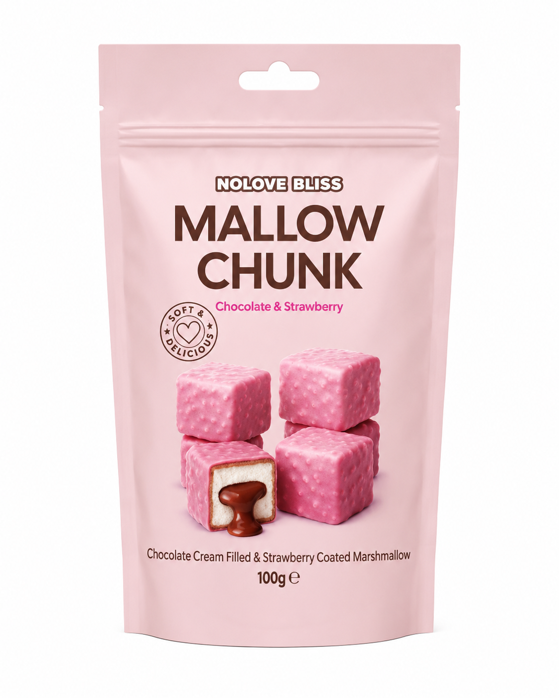 NOLOVE Bliss Mallow Chunk Strawberry (24x100g)