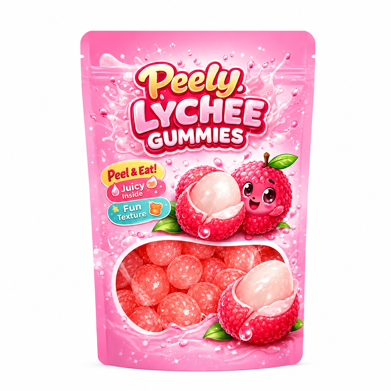 Peely Gummy Lychee Animal Shaped (36x60g)