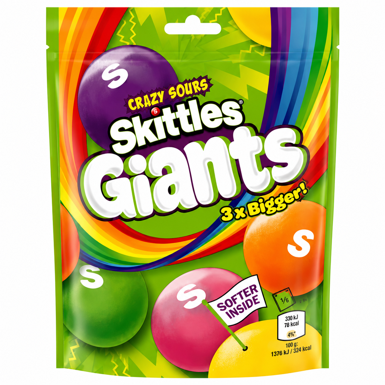 Skittles Giants Crazy Sours UK (15x132g)
