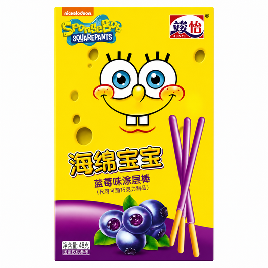 Spongebob Coated Stick Blueberry (36x48g)