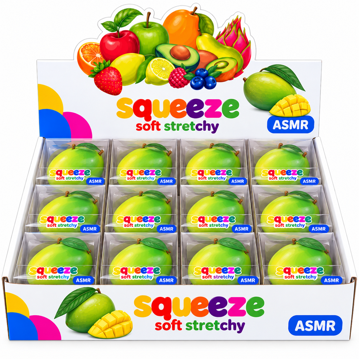 Squishys Crunchy grüne Mango (1x12er Pack)